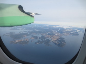 Flight over the fjord